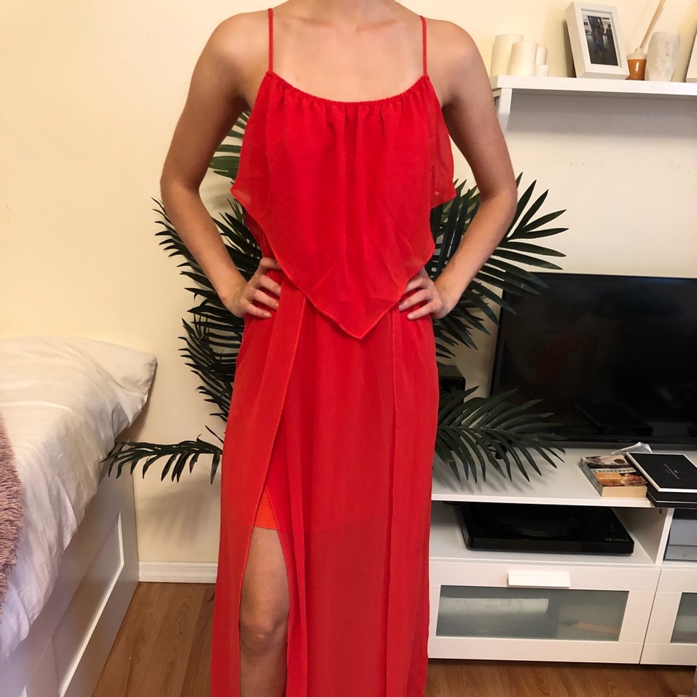 BCBG maxi red dress